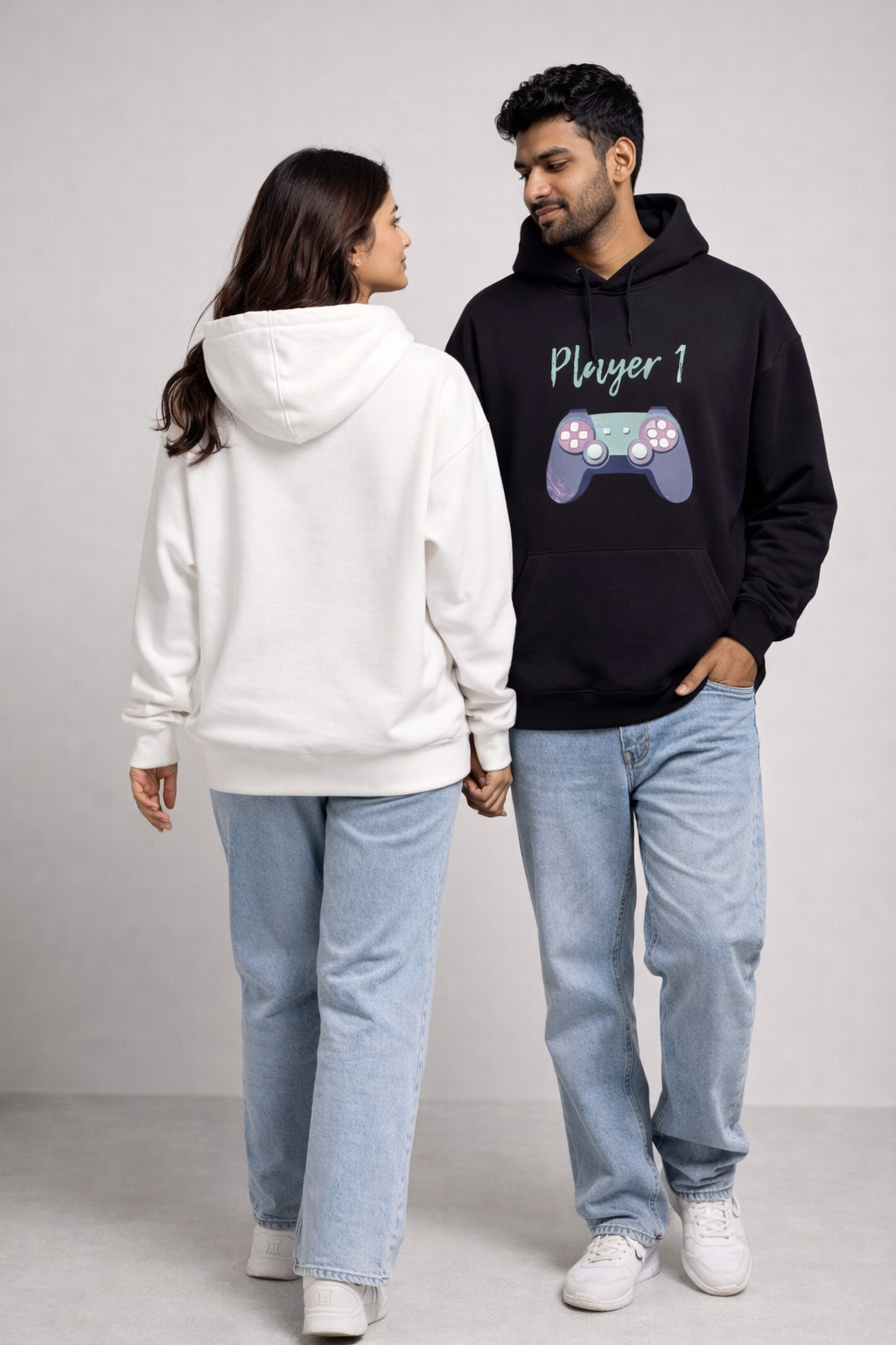 Players 1-2 Couple Oversized Hoodie