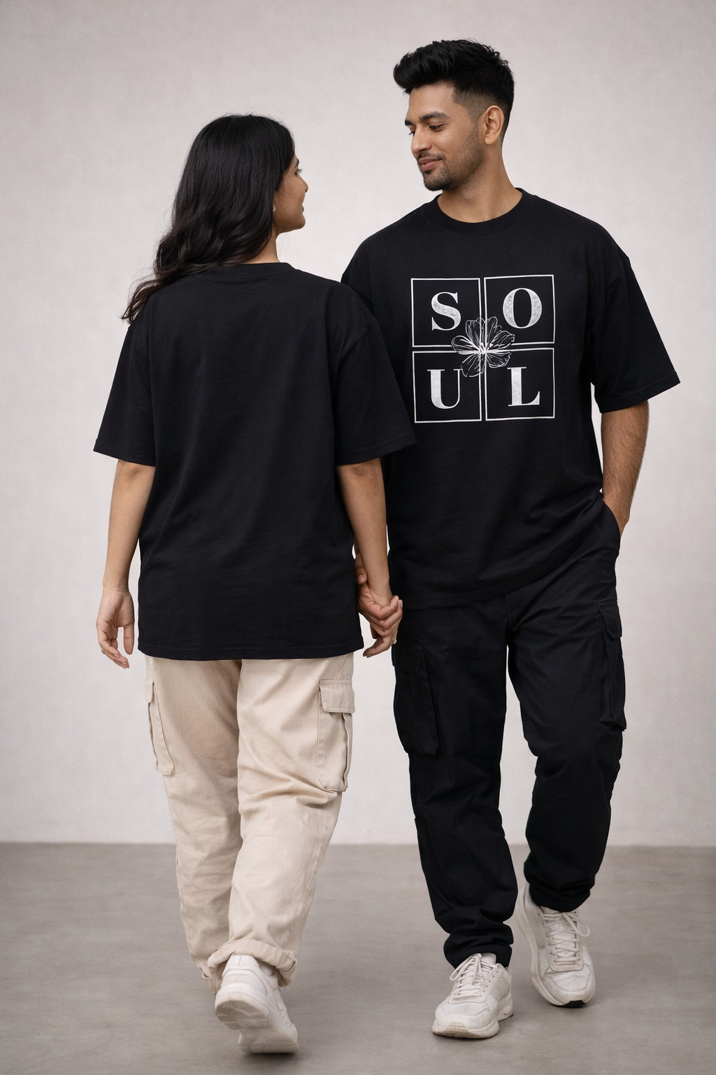 Soul Mate Couple Oversized T-shirt