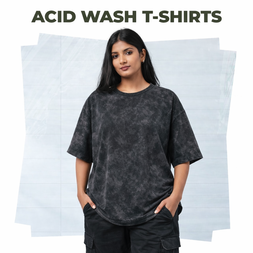 Women Acid Wash T-shirts