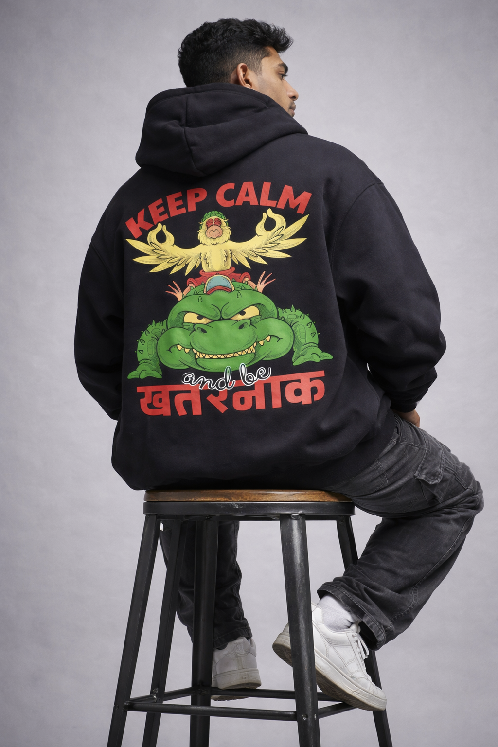 Keep Clam Khatarnak Oversized Hoodie