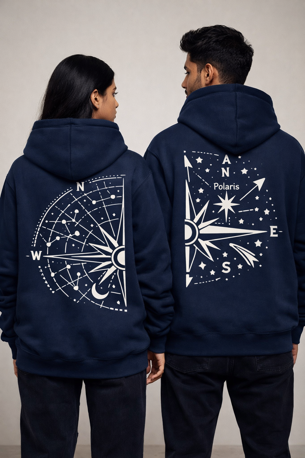 Love Compass Couple Oversized Hoodie