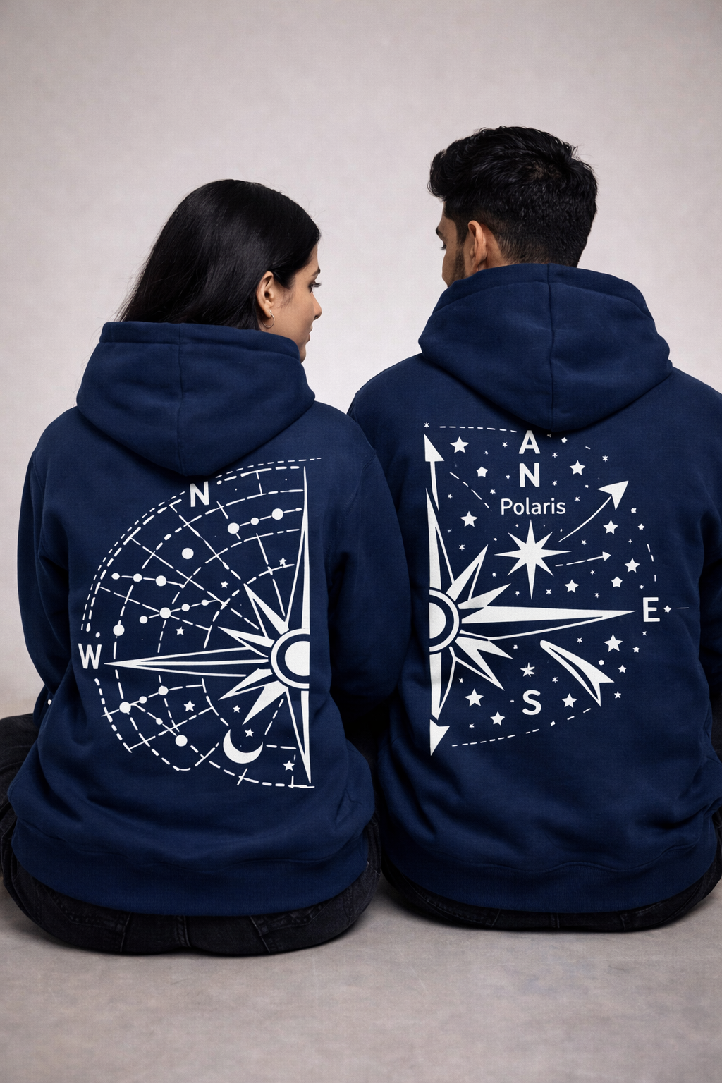 Love Compass Couple Oversized Hoodie