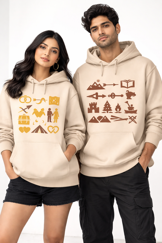 Love Symbols Couple Oversized Hoodie
