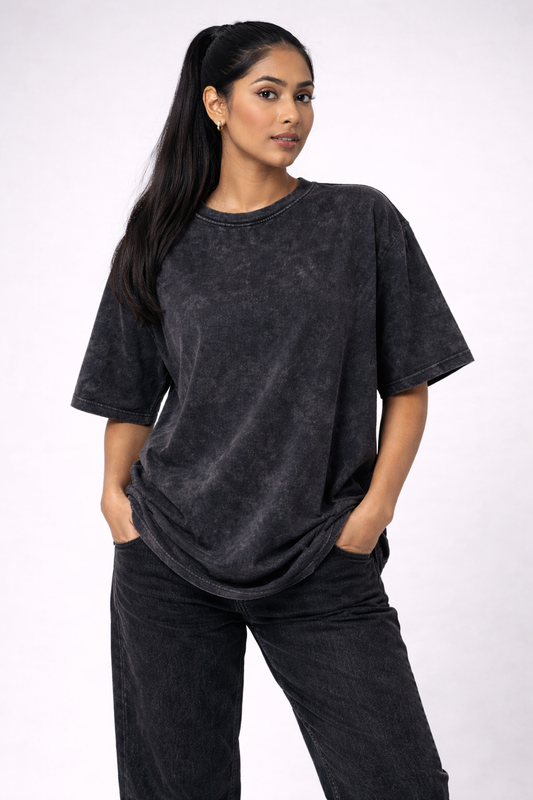 Beauty Flowers Acid Washed T-shirt