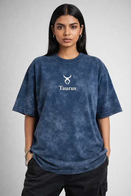Taurus Zodiac Acid Washed T-shirt