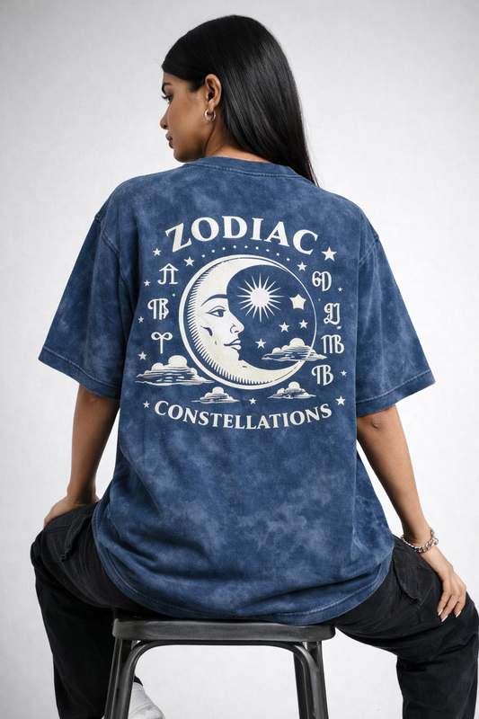 Taurus Zodiac Acid Washed T-shirt