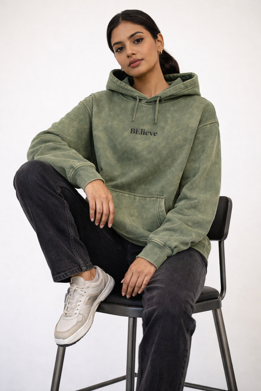 Believe it Acid Washed Hoodie