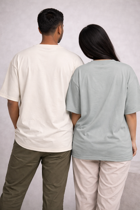 Bicycle Love Couple Oversized T-shirt