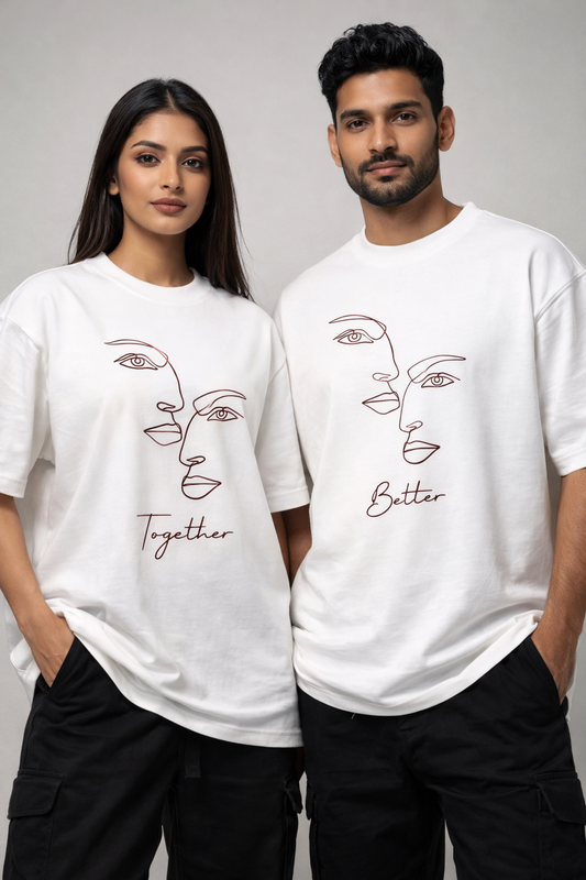 Together Better Couple Oversized T-shirt